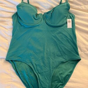 Green Women's One-Piece Swimsuit